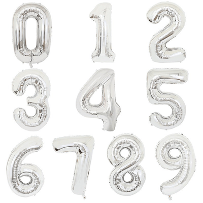 Aluminium foil 16inch 32inch 40inch 0-9 number balloons 