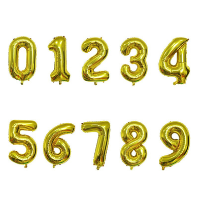 High quality 32 Inch number 0-9 aluminum film  balloons