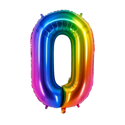 40 inch aluminium film helium rainbow number balloons