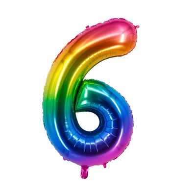 40 inch aluminium film helium rainbow number balloons