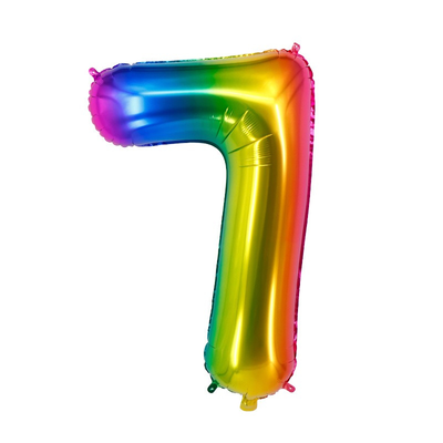 40 inch aluminium film helium rainbow number balloons