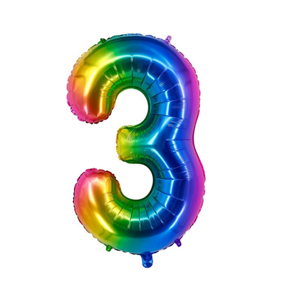 40 inch aluminium film helium rainbow number balloons