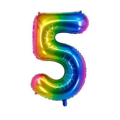 40 inch aluminium film helium rainbow number balloons