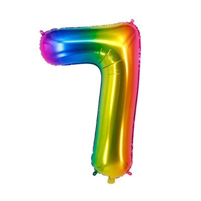 40 inch aluminium film helium rainbow number balloons
