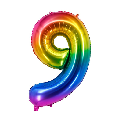 40 inch aluminium film helium rainbow number balloons