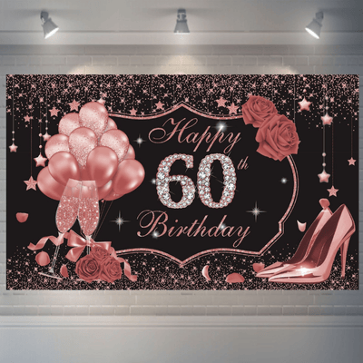 New arrival Adult girls birthday backdrop with glitter age number 