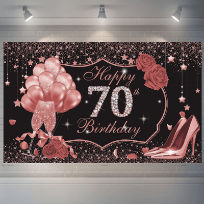 New arrival Adult girls birthday backdrop with glitter age number 