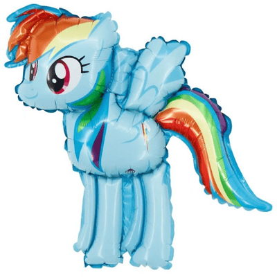 Rainbow cartoon pony theme aluminium film helium foil balloon 