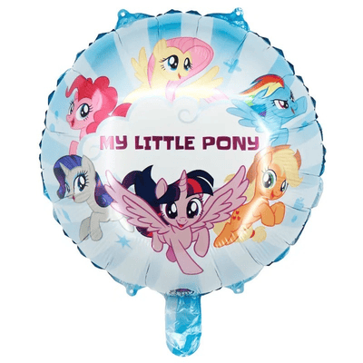 Rainbow cartoon pony theme aluminium film helium foil balloon 