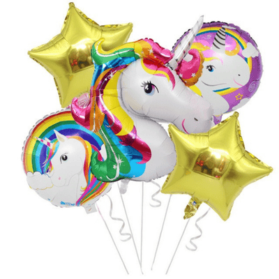 New large unicorn balloons set for girls birthday party decor