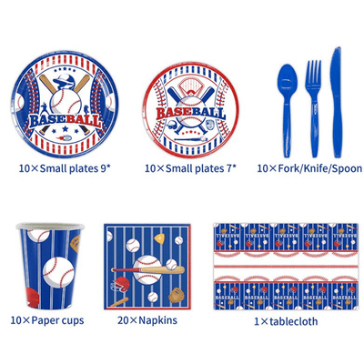 New baseball theme birthday party supplies tableware decor
