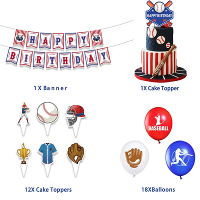 New baseball theme birthday party supplies tableware decor