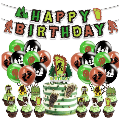 New arrival big foot theme birthday party decorations set