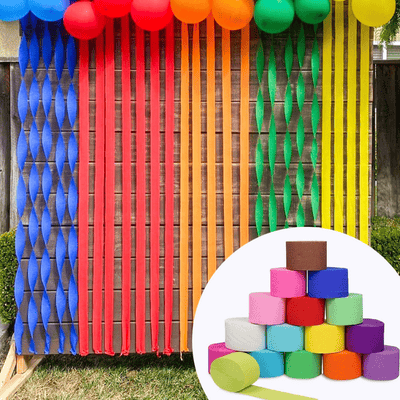 4.5cm*25m crepe paper streamer birthday wedding party decoration