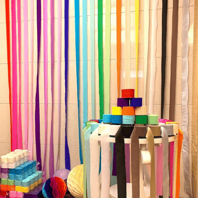4.5cm*25m crepe paper streamer birthday wedding party decoration