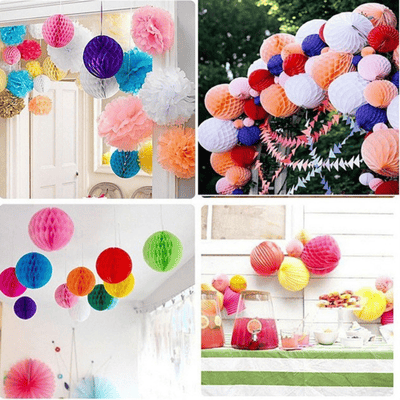  Factory hot sale handmade tissue paper honeycomb balls