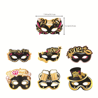 2025 new year masks photo props adult party favors 