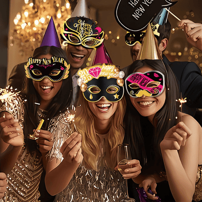 2025 new year masks photo props adult party favors 