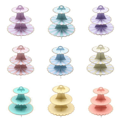 Zhaosen Craft Wholesale 3 Layer Cardboard Cupcake Cake Stand