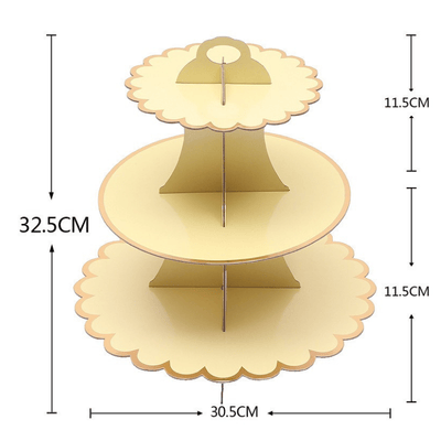 Zhaosen Craft Wholesale 3 Layer Cardboard Cupcake Cake Stand
