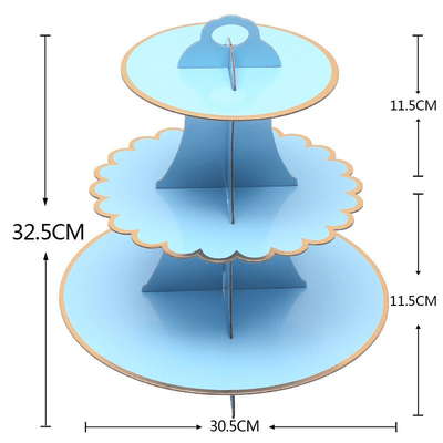 Zhaosen Craft Wholesale 3 Layer Cardboard Cupcake Cake Stand