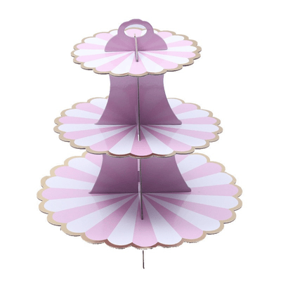 Zhaosen Craft Wholesale 3 Layer Cardboard Cupcake Cake Stand