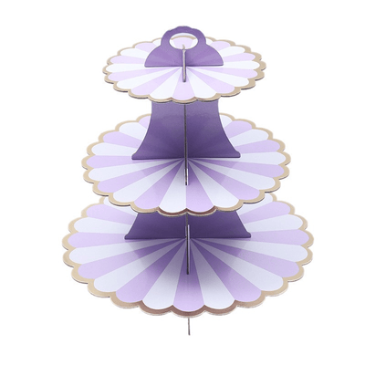 Zhaosen Craft Wholesale 3 Layer Cardboard Cupcake Cake Stand