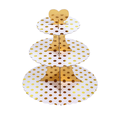 Zhaosen Craft Wholesale 3 Layer Cardboard Cupcake Cake Stand