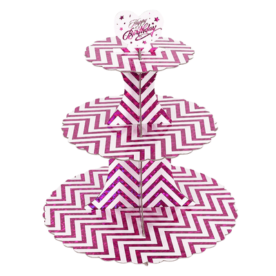 Zhaosen Craft Wholesale 3 Layer Cardboard Cupcake Cake Stand