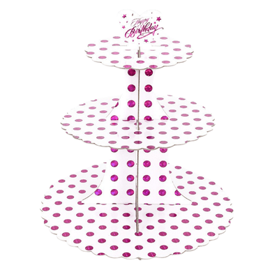 Zhaosen Craft Wholesale 3 Layer Cardboard Cupcake Cake Stand