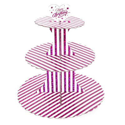Zhaosen Craft Wholesale 3 Layer Cardboard Cupcake Cake Stand