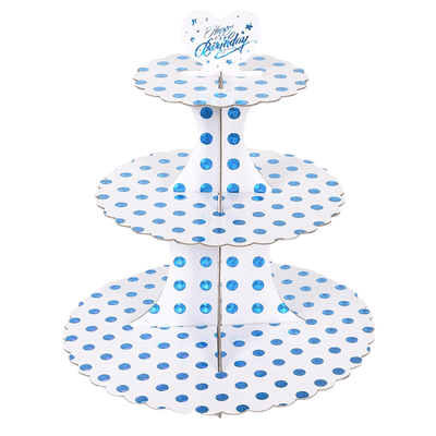 Zhaosen Craft Wholesale 3 Layer Cardboard Cupcake Cake Stand