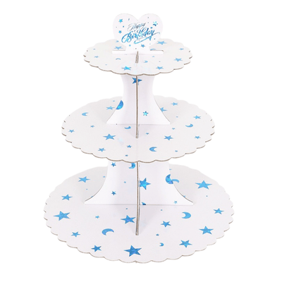 Zhaosen Craft Wholesale 3 Layer Cardboard Cupcake Cake Stand