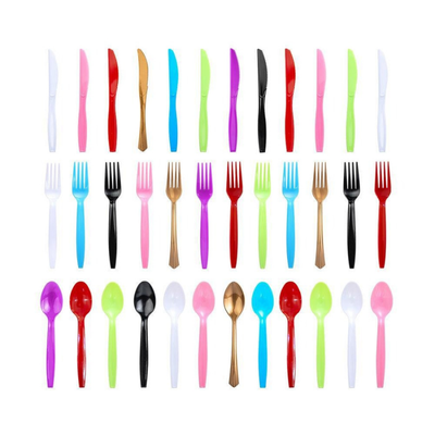  Wholesale Disposable Plastic Colored Knife Fork Spoon 