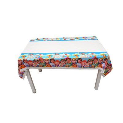 customize wholesale disposable PE tablecloth table cover