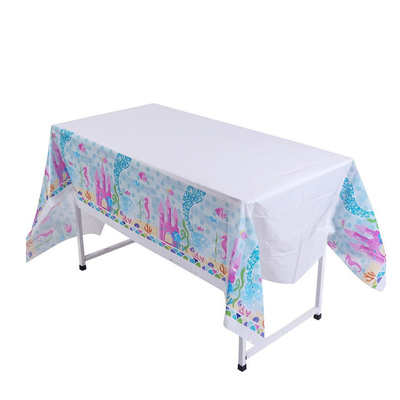 customize wholesale disposable PE tablecloth table cover