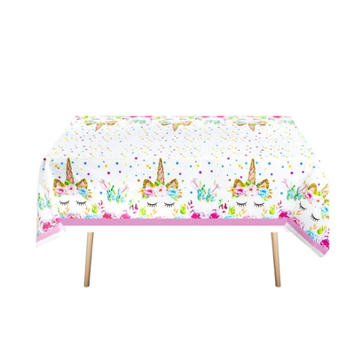 customize wholesale disposable PE tablecloth table cover