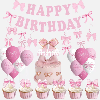 Wholesale Bow Theme Birthday Party Decoration Set 