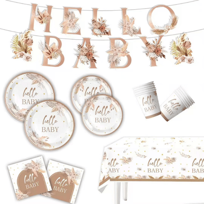  Hello Baby Theme Baby Shower Party Decoration Set 