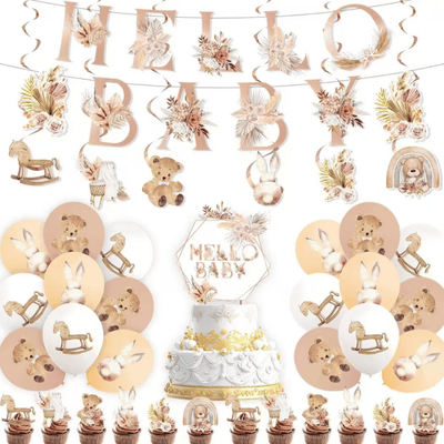  Hello Baby Theme Baby Shower Party Decoration Set 