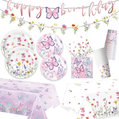 Customized butterfly birthday party decoration supplies