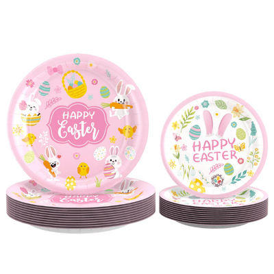 2025 Easter rabbit bunny party supplies party tableware set 