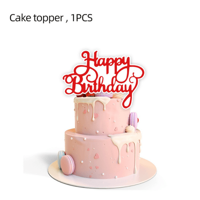 Pink candy lollipop theme birthday disposable tableware decor
