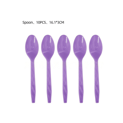 wholesale purple diamond birthday theme party tableware sets