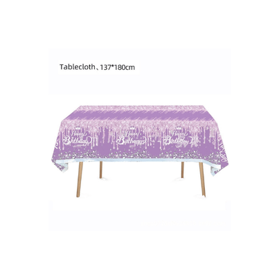 wholesale purple diamond birthday theme party tableware sets