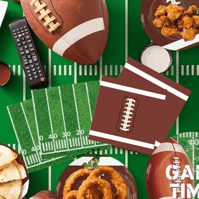 Hot sale sports rugby party tableware decoration set 