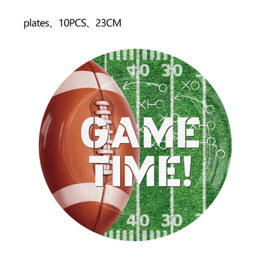 Hot sale sports rugby party tableware decoration set 