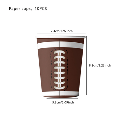 Hot sale sports rugby party tableware decoration set 