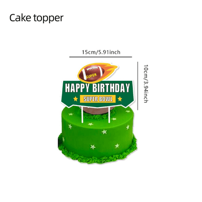 Hot sale sports rugby party tableware decoration set 