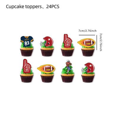 Hot sale sports rugby party tableware decoration set 